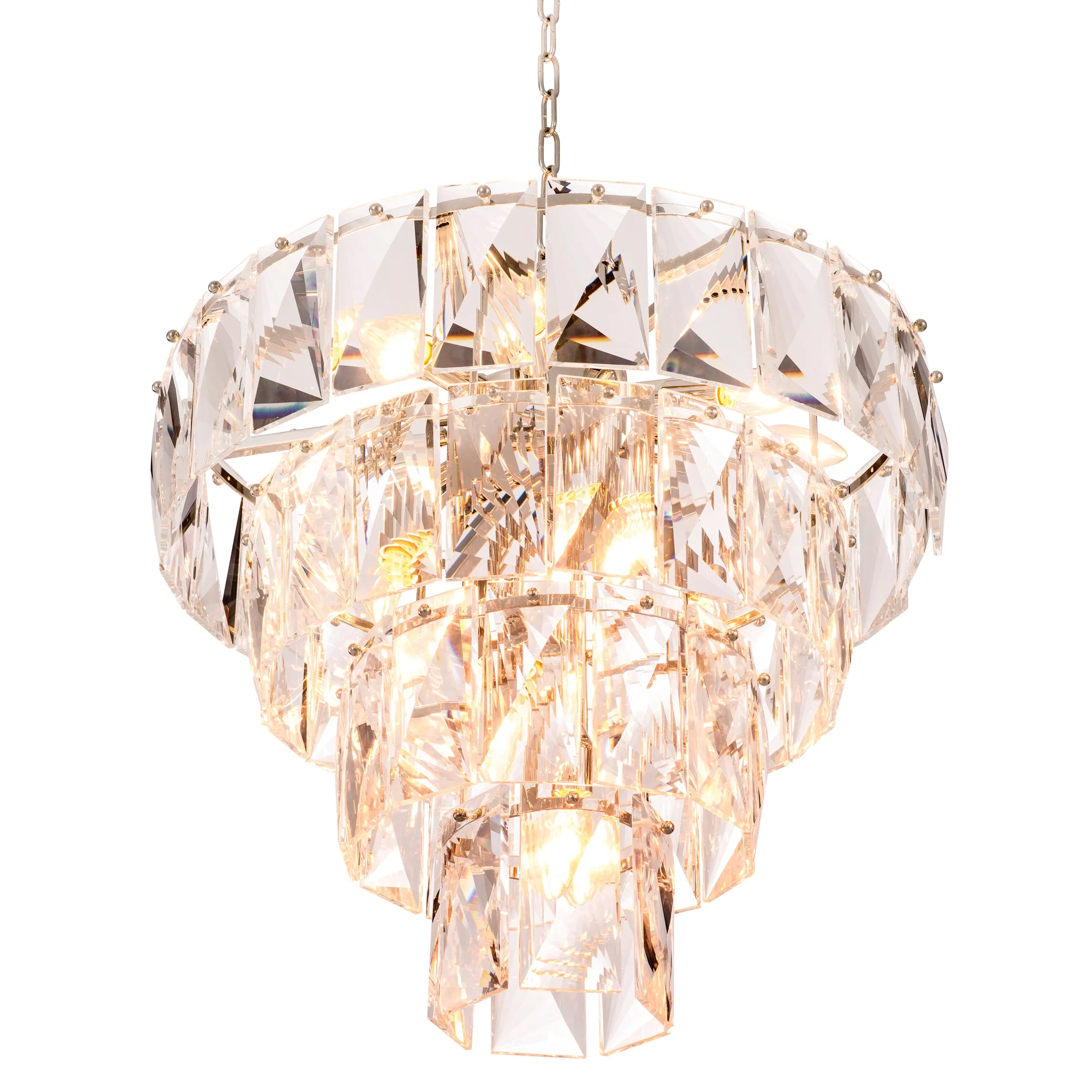 112638UL - Chandelier Amazone S nickel finish