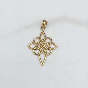 14KT Yellow Gold Celtic Trinity Knot Pendant Charm