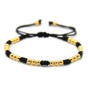 18K Plated 3 Colours 4mm Balls Trio Layer