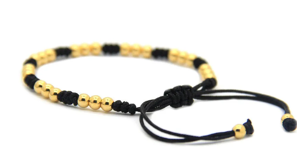 18K Plated 3 Colours 4mm Balls Trio Layer