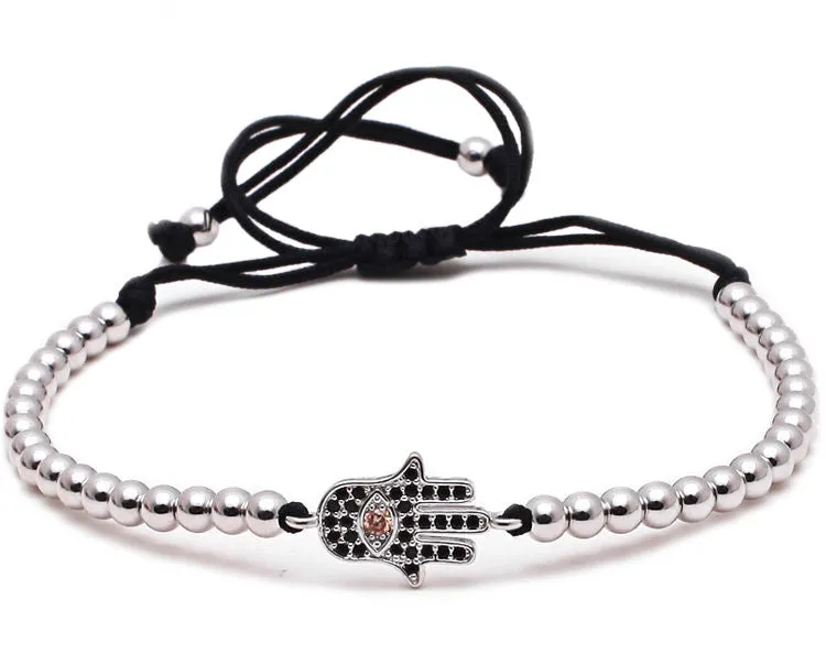 18K Plated Hamsa Hand with CZ Diamonds 4 Colours