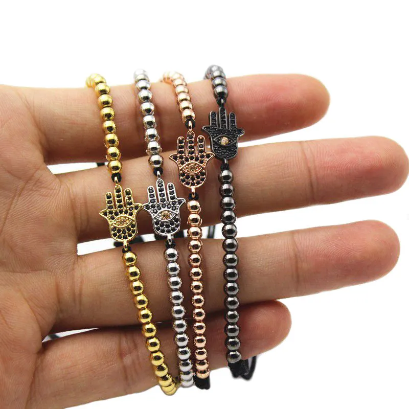 18K Plated Hamsa Hand with CZ Diamonds 4 Colours