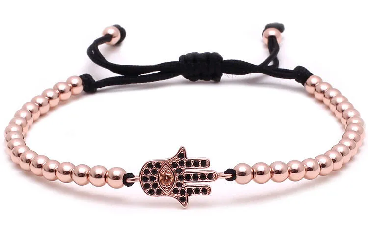 18K Plated Hamsa Hand with CZ Diamonds 4 Colours