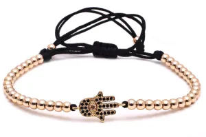 18K Plated Hamsa Hand with CZ Diamonds 4 Colours