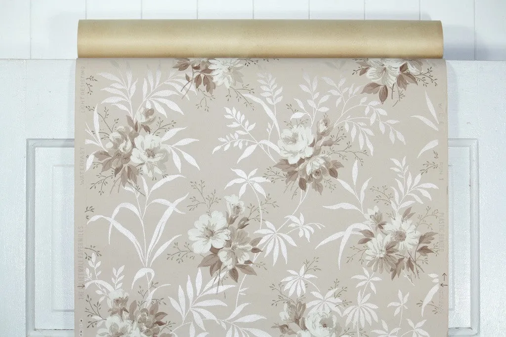 1940s Floral Vintage Wallpaper