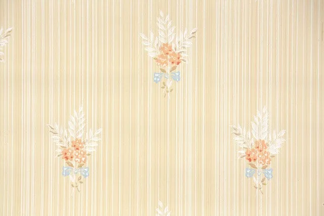 1940s Floral Vintage Wallpaper