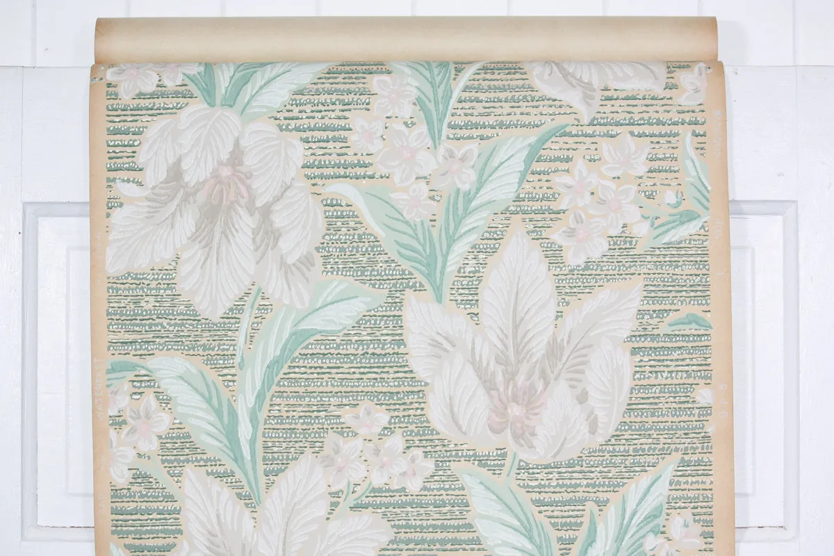 1940s Floral Vintage Wallpaper