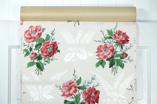1940s Floral Vintage Wallpaper