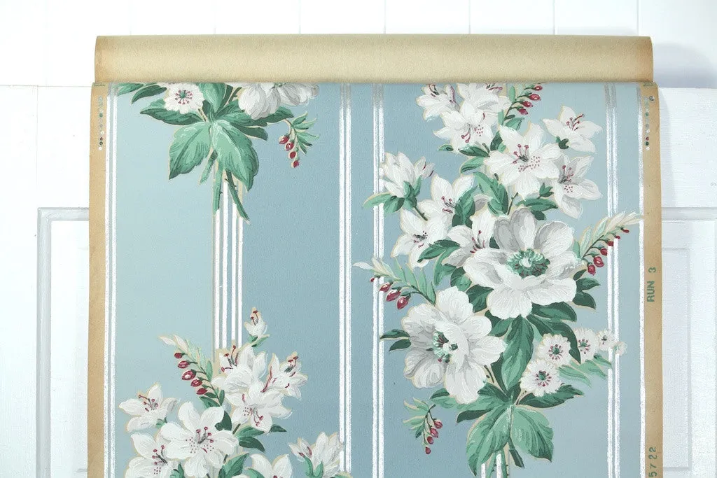 1940s Floral Vintage Wallpaper