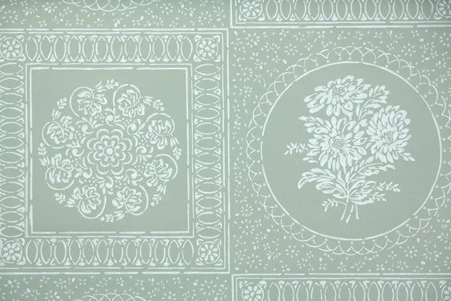 1940s Floral Vintage Wallpaper