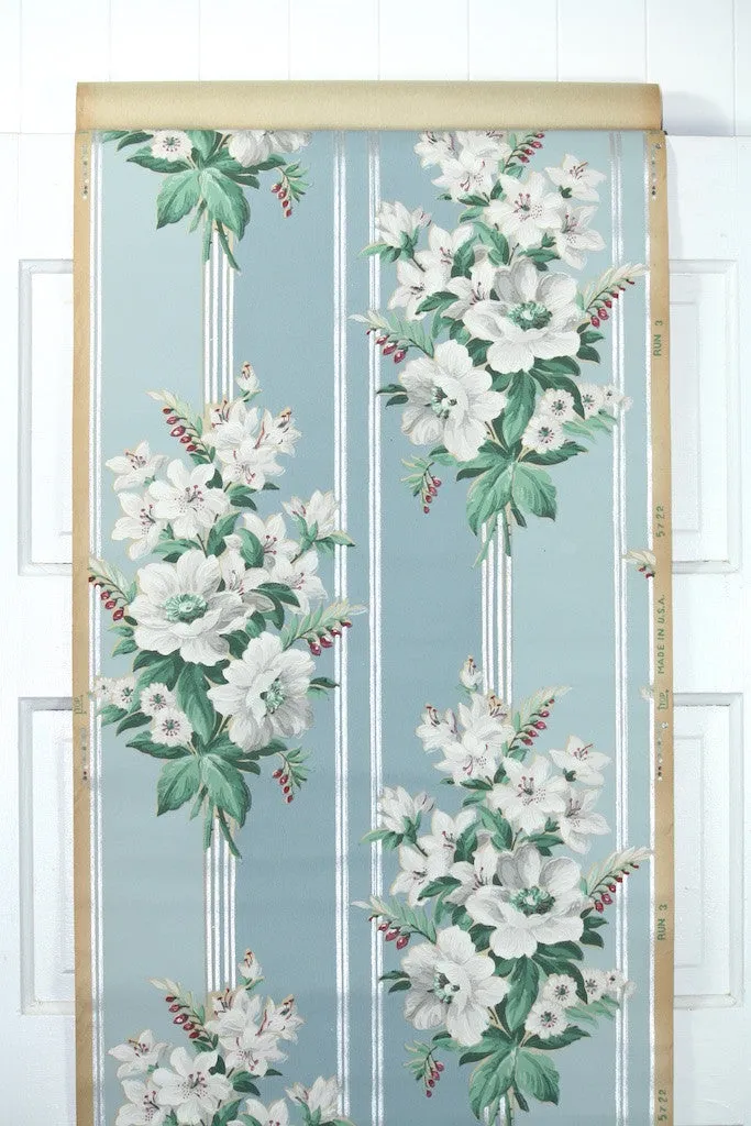 1940s Floral Vintage Wallpaper