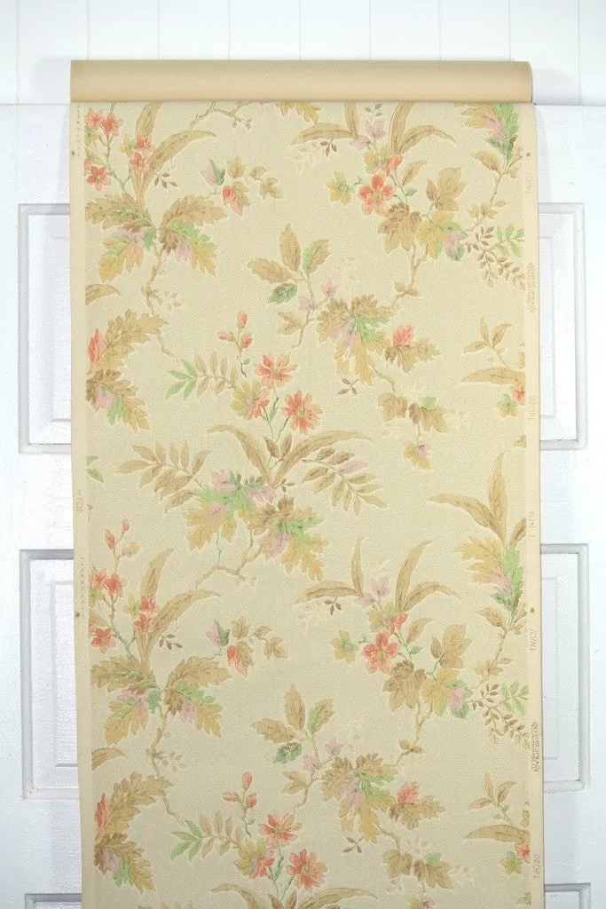 1940s Floral Vintage Wallpaper