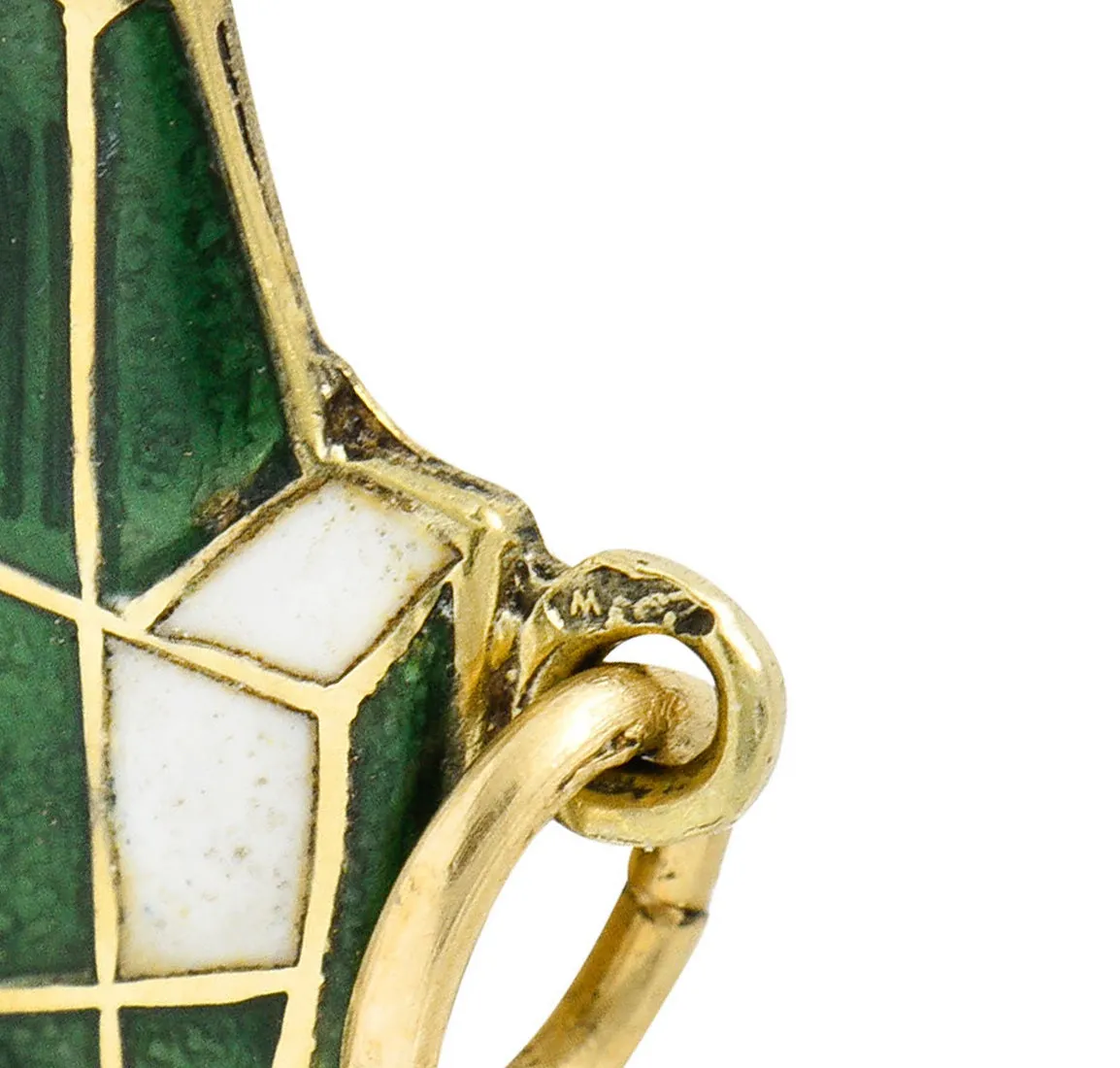 1940's Retro Enamel 14 Karat Gold Car Charm