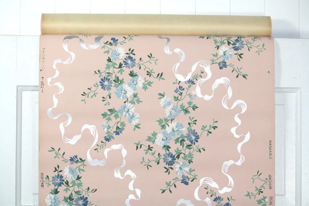 1950s Floral Vintage Wallpaper