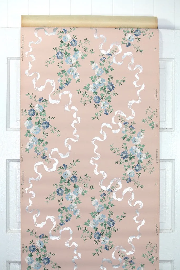 1950s Floral Vintage Wallpaper