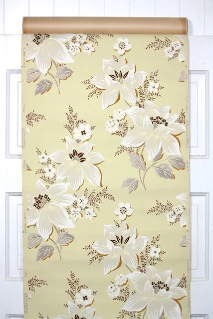 1950s Floral Vintage Wallpaper