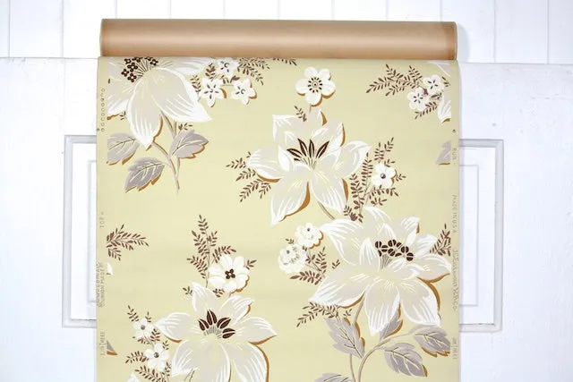 1950s Floral Vintage Wallpaper
