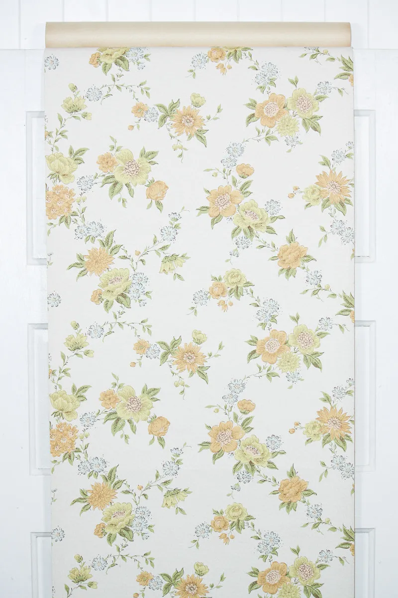 1950s Floral Vintage Wallpaper