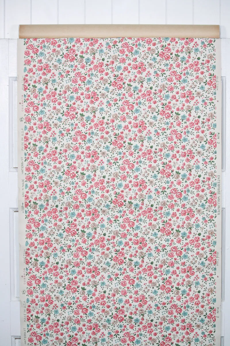 1950s Floral Vintage Wallpaper