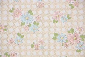 1960s Floral Vintage Wallpaper