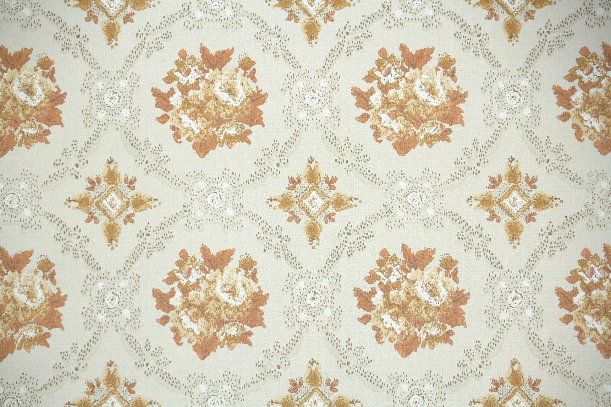 1960s Floral Vintage Wallpaper