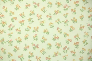 1960s Floral Vintage Wallpaper