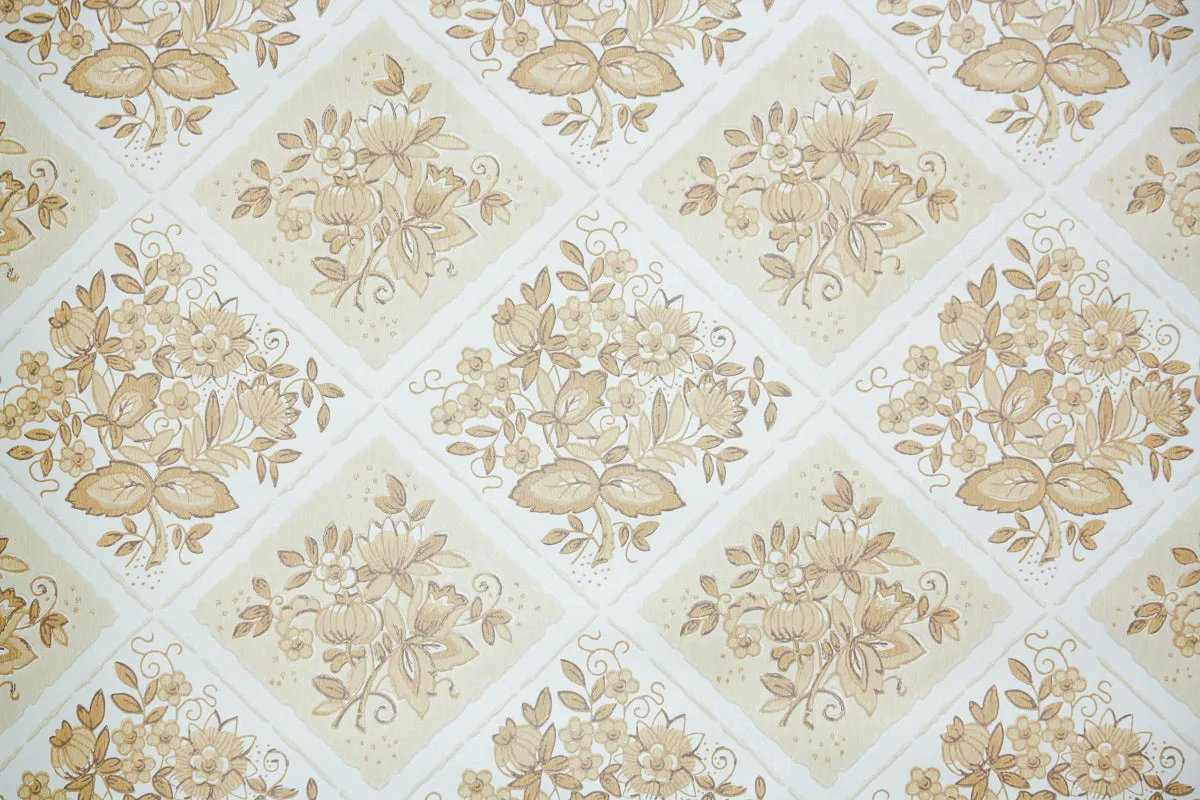 1960s Kitchen Floral Vintage Wallpaper