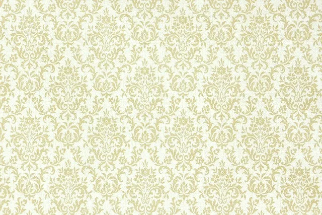 1970s Floral Damask Vintage Wallpaper