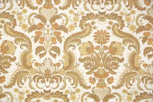 1970s Floral Damask Vintage Wallpaper