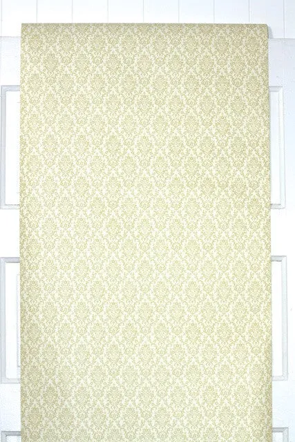 1970s Floral Damask Vintage Wallpaper