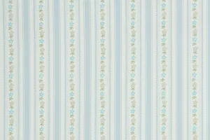 1970s Floral Stripe Vintage Wallpaper