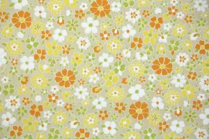 1970s Floral Vintage Wallpaper