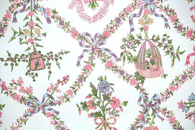 1970s Floral Vintage Wallpaper