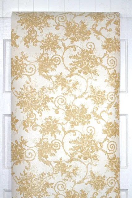 1970s Floral Vintage Wallpaper