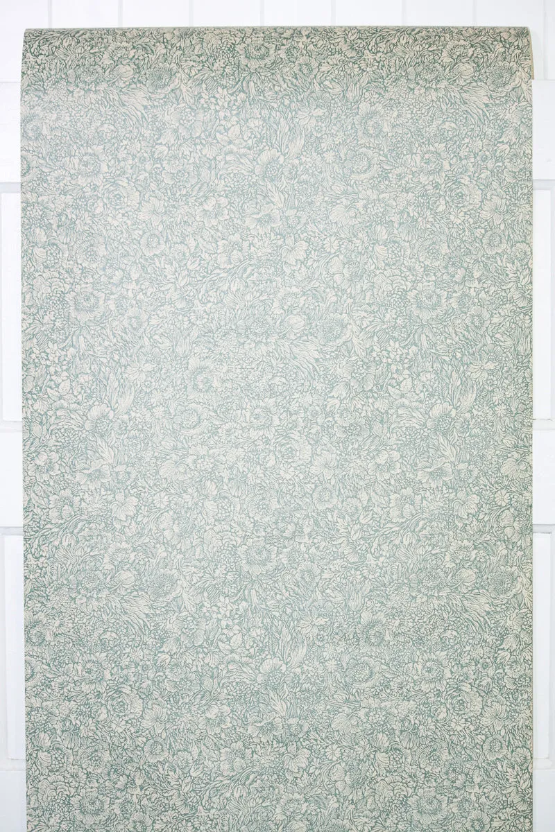 1970s Floral Vintage Wallpaper