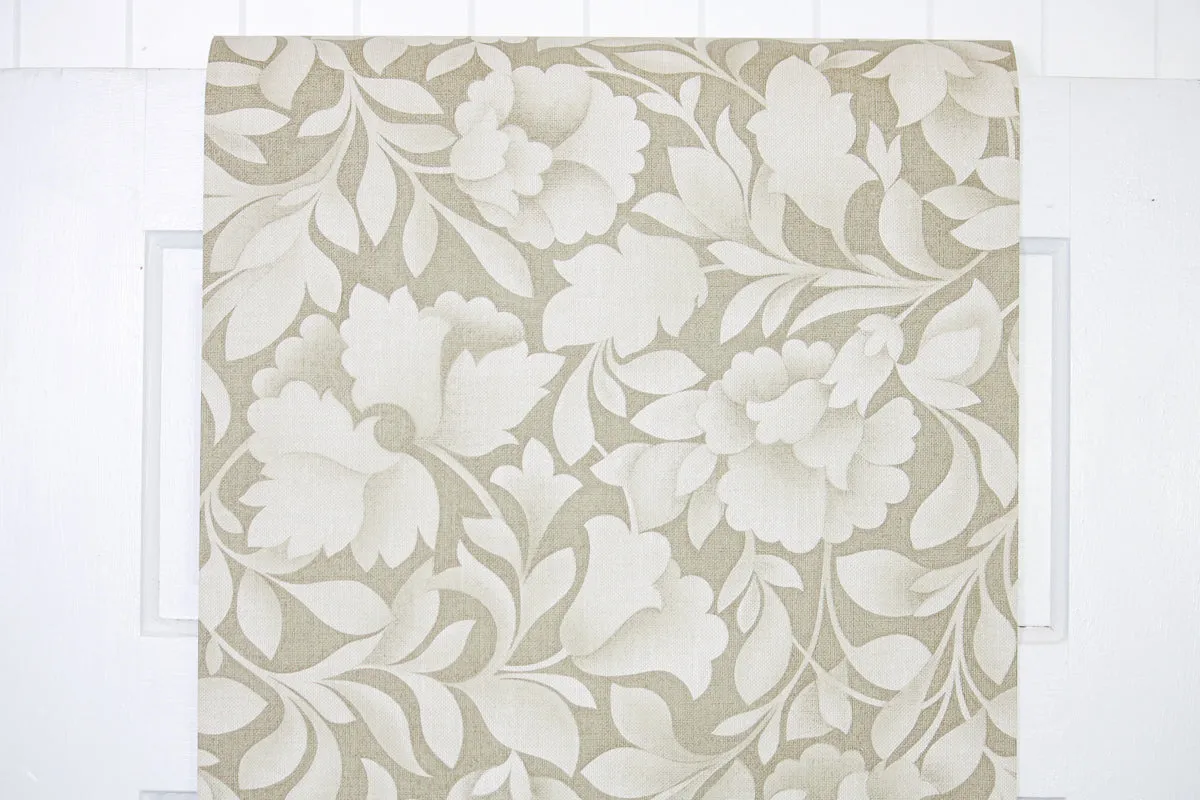 1970s Floral Vintage Wallpaper