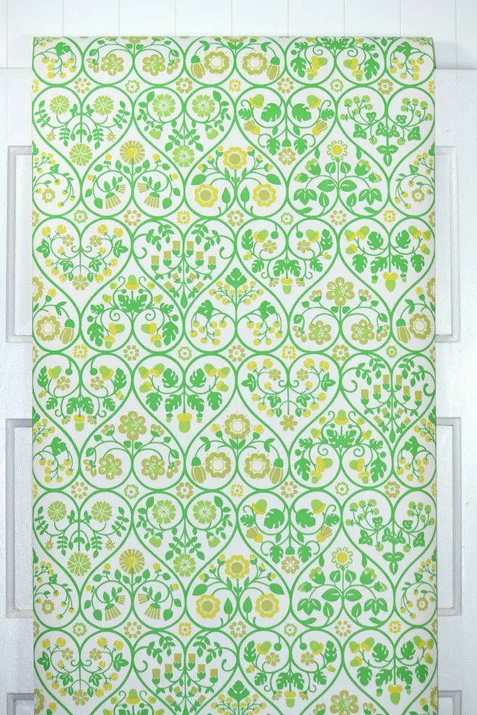 1970s Floral Vintage Wallpaper