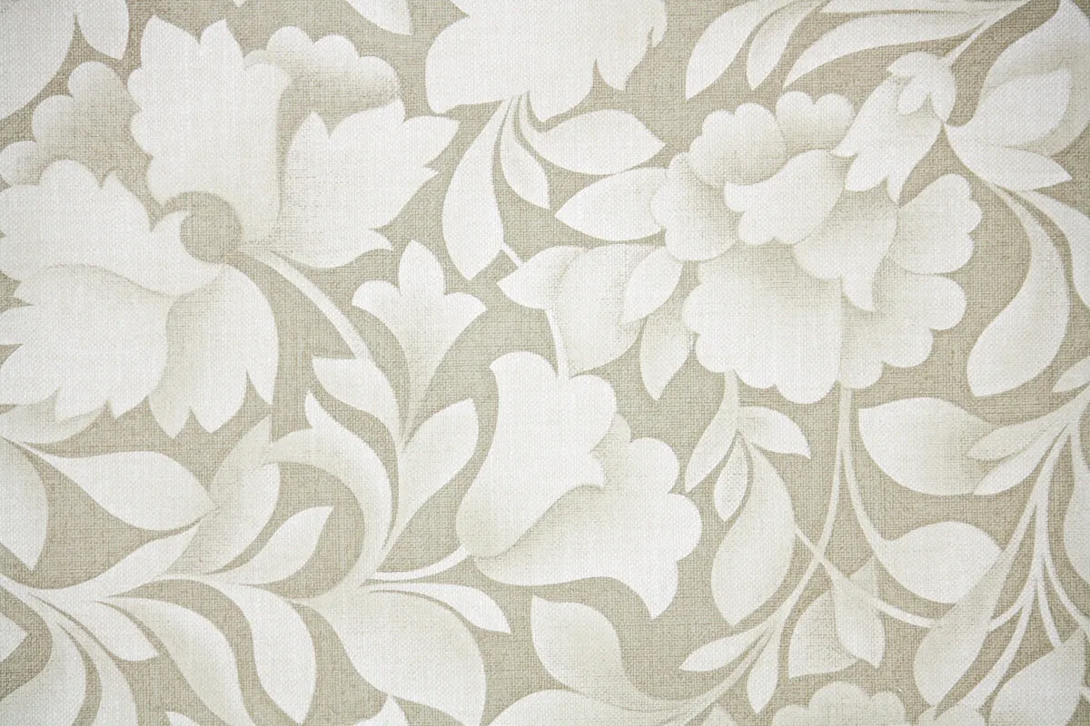 1970s Floral Vintage Wallpaper