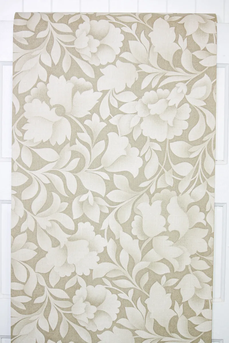 1970s Floral Vintage Wallpaper
