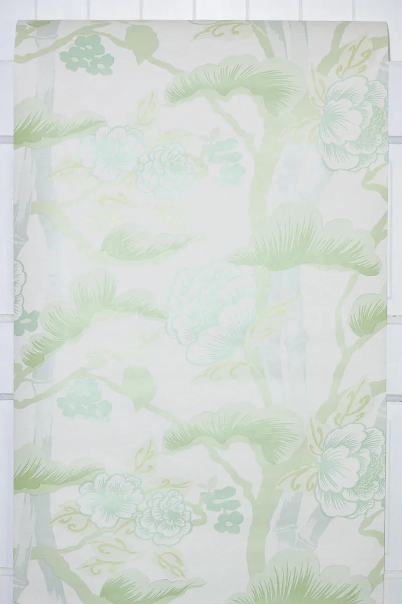 1970s Floral Vintage Wallpaper