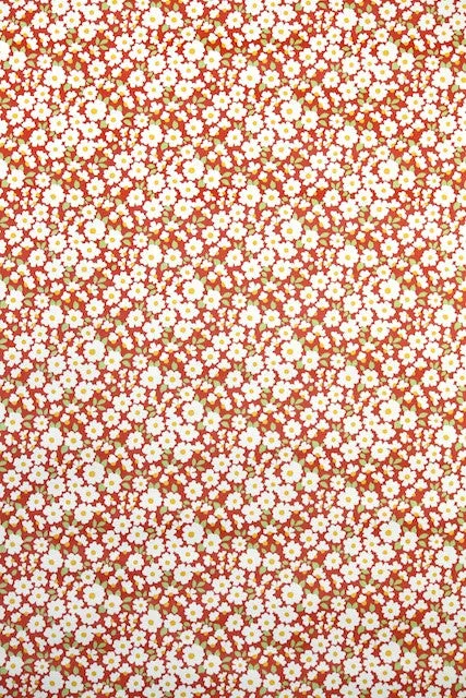 1970s Floral Vinyl Vintage Wallpaper