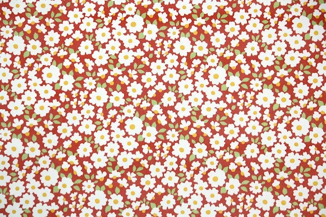 1970s Floral Vinyl Vintage Wallpaper