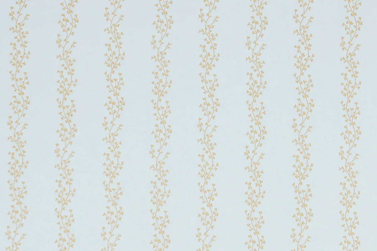 1980s Floral Stripe Vintage Wallpaper