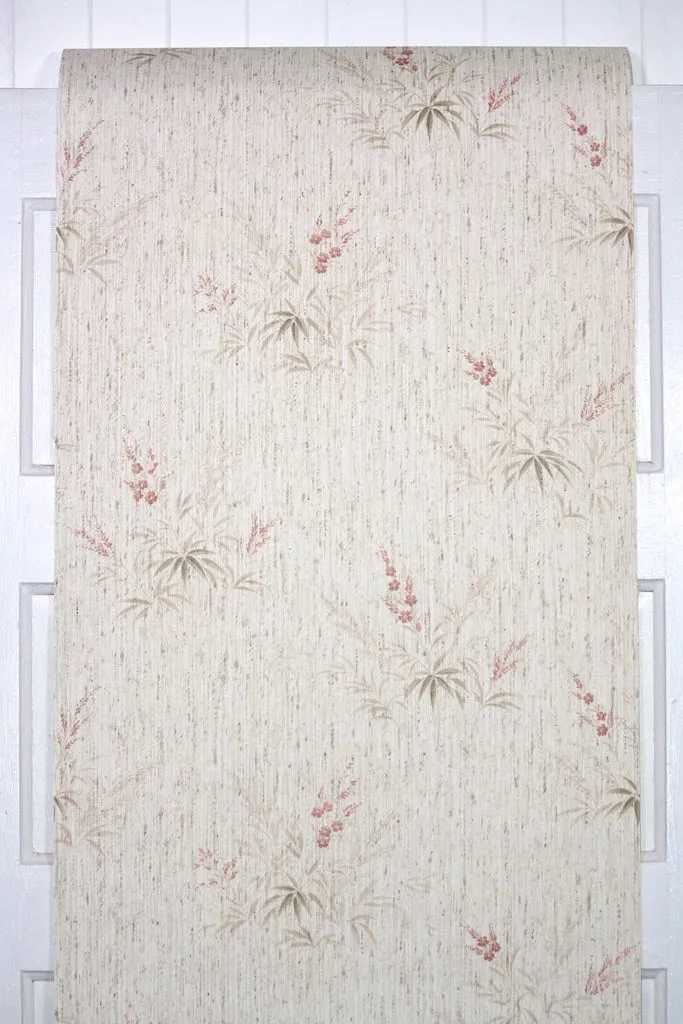 1980s Floral Vintage Wallpaper