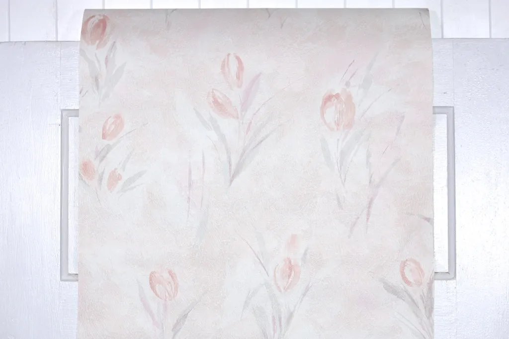 1980s Floral Vintage Wallpaper