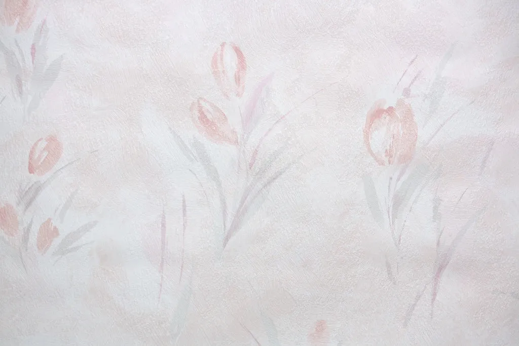 1980s Floral Vintage Wallpaper