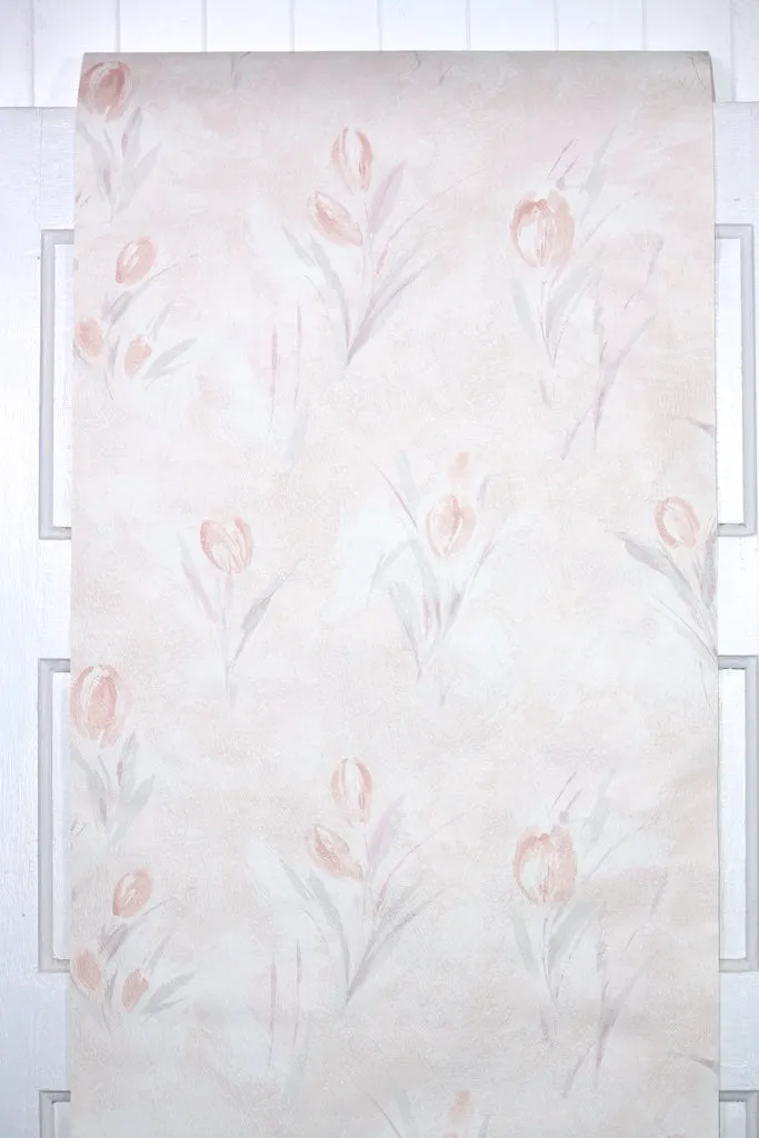 1980s Floral Vintage Wallpaper