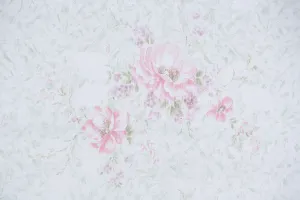 1980s Floral  Vintage Wallpaper