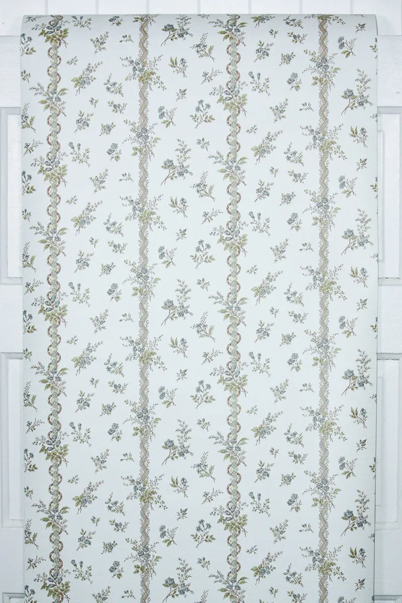 1980s Floral Vintage Wallpaper