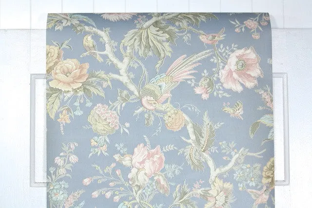 1980s Floral Vintage Wallpaper